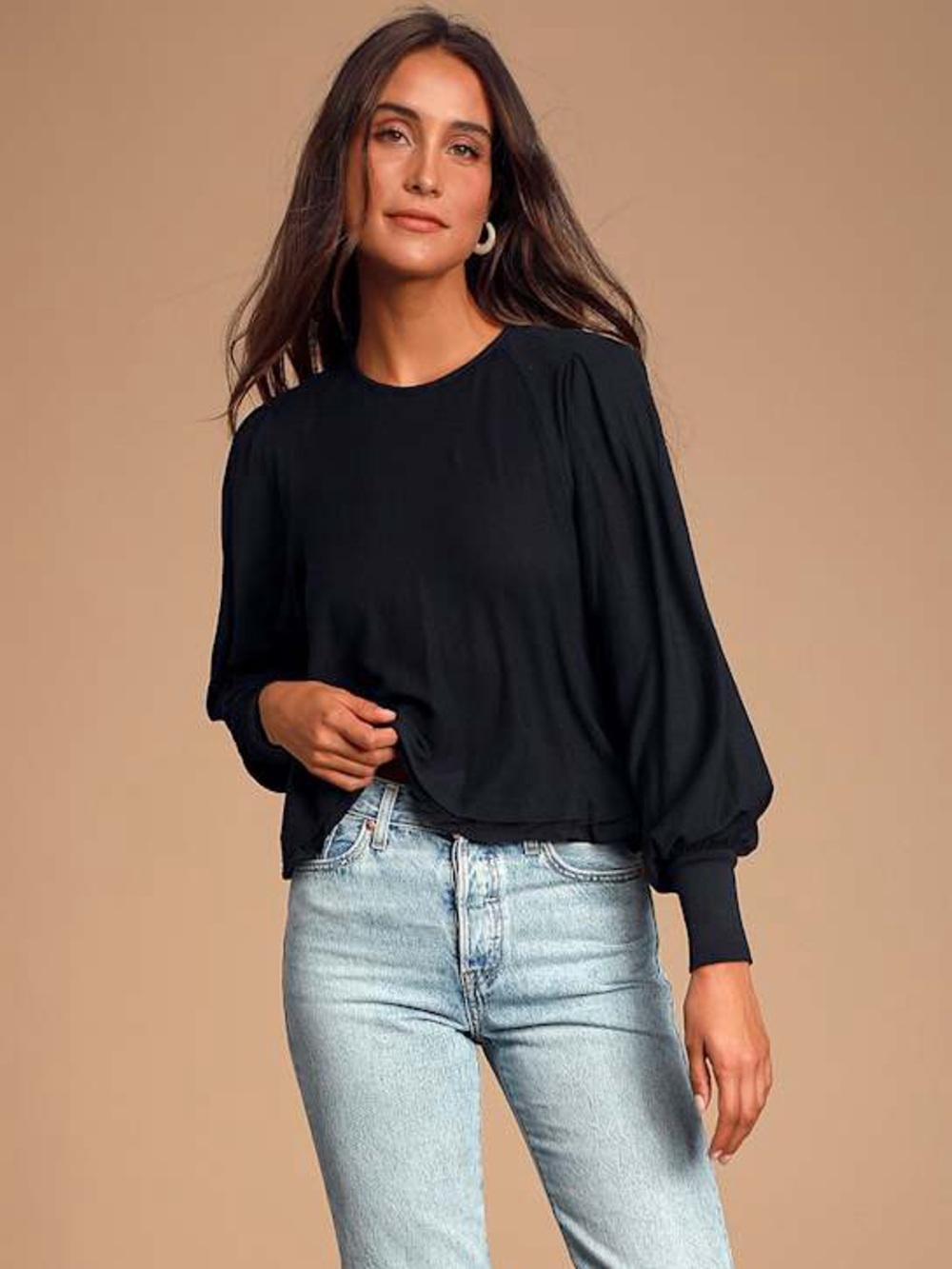 Free people Billie ribbed long sleeve tee